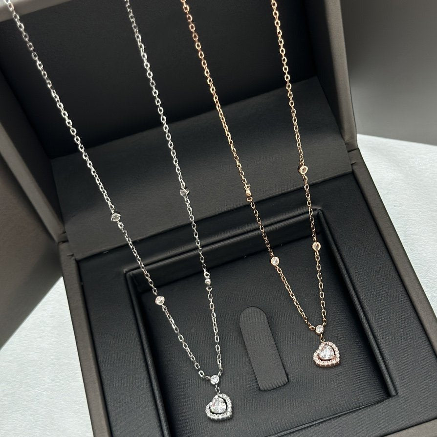 [✨ROSE💎]JOY HEART DIAMOND NECKLACE
