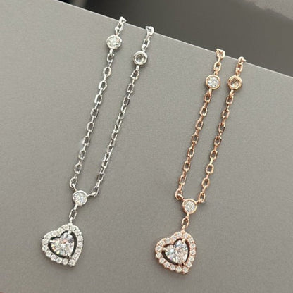 [✨ROSE💎]JOY HEART DIAMOND NECKLACE