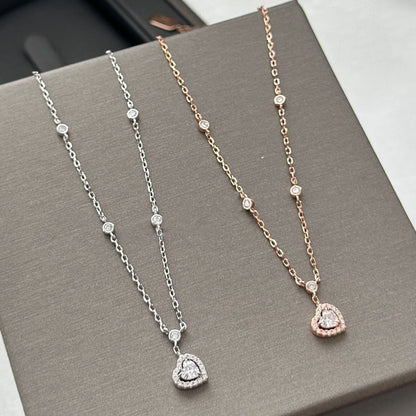 [✨ROSE💎]JOY HEART DIAMOND NECKLACE