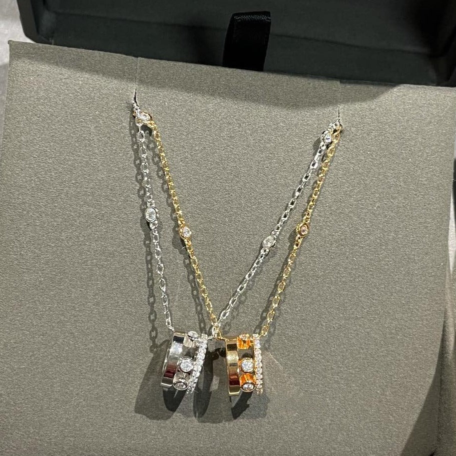 [✨ROSE💎]CHAIN MOVE ROMANE PEDAND NECKLACE