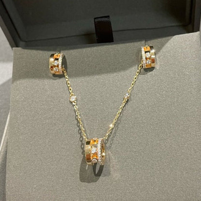 [✨ROSE💎]CHAIN MOVE ROMANE PEDAND NECKLACE