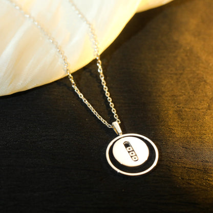 [✨ROSE💎]LUCKY MOVE MM SILVER DIAMOND NECKLACE