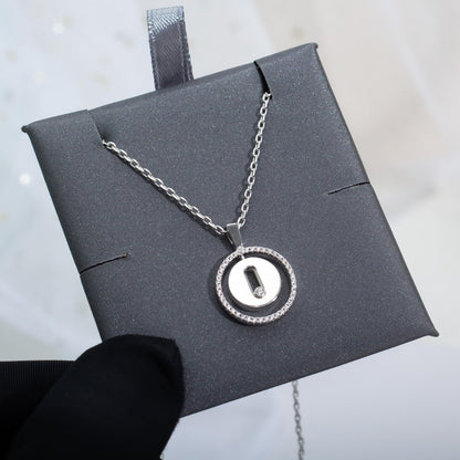 [✨ROSE💎]LUCKY MOVE PM NECKLACE SILVER DIAMOND