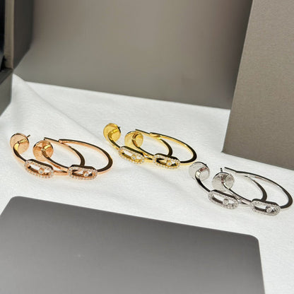 [✨ROSE💎]CREOLES MOVE UNO PM DIAMOND EARRINGS