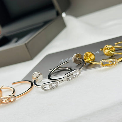 [✨ROSE💎]CREOLES MOVE UNO PM DIAMOND EARRINGS