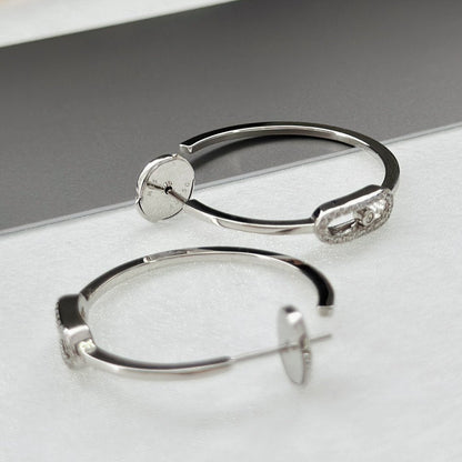 [✨ROSE💎]CREOLES MOVE UNO PM DIAMOND EARRINGS