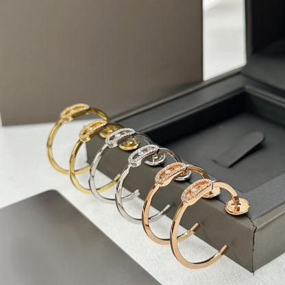 [✨ROSE💎]CREOLES MOVE UNO PM DIAMOND EARRINGS