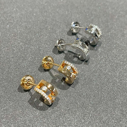 [✨ROSE💎]MOVE ROMANE EARRINGS DIAMOND