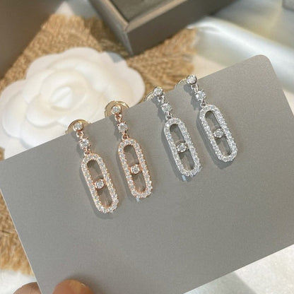 [✨ROSE💎]DORMEUSES MOVE UNO DIAMOND EARRINGS
