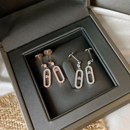 [✨ROSE💎]DORMEUSES MOVE UNO DIAMOND EARRINGS
