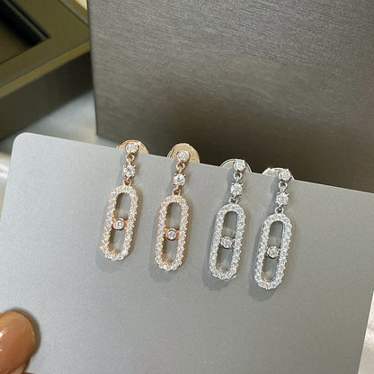 [✨ROSE💎]DORMEUSES MOVE UNO DIAMOND EARRINGS