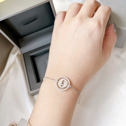 [✨ROSE💎]LUCKY MOVE PAVED DIAMOND BRACELET