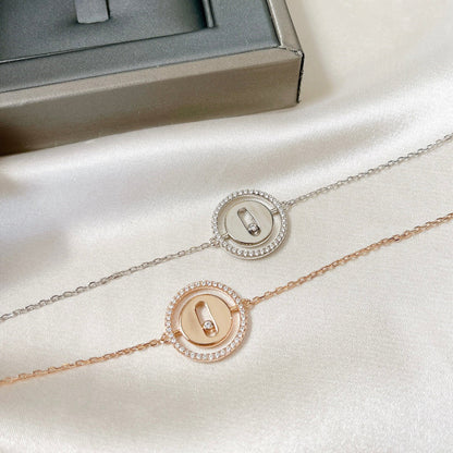 [✨ROSE💎]LUCKY MOVE PAVED DIAMOND BRACELET