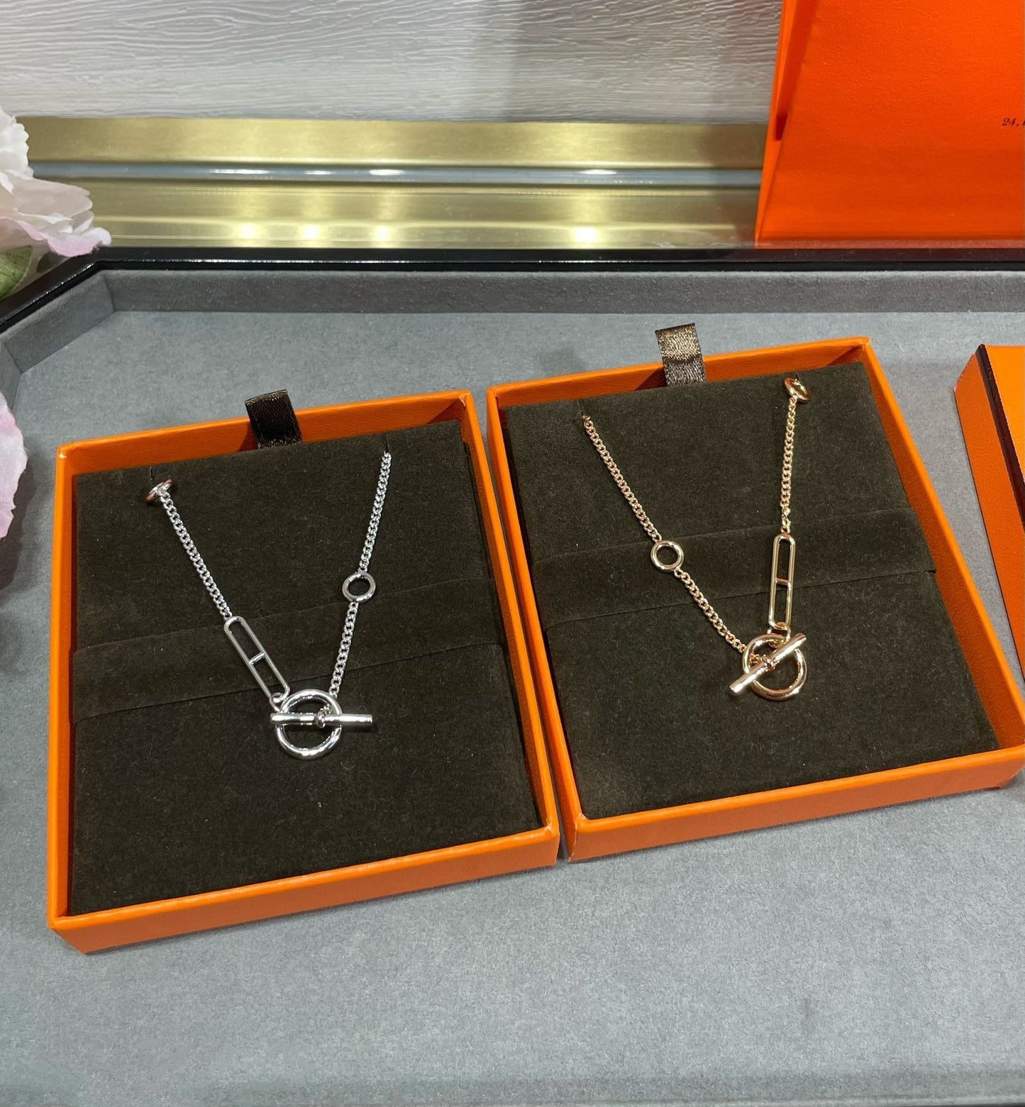 [✨ROSE💎]HM STERLING CHAINE D'ANCRE HEART