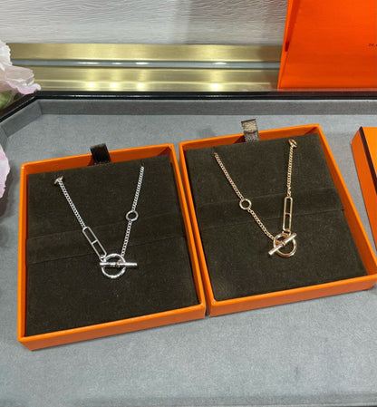[✨ROSE💎]HM STERLING CHAINE D'ANCRE HEART