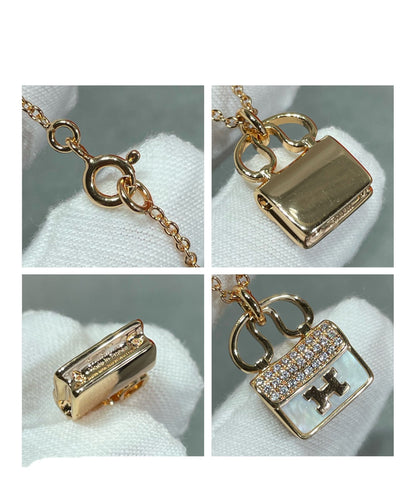 [✨ROSE💎]H CIRCE MOISSANITE PENDANT NECKLACE GOLD