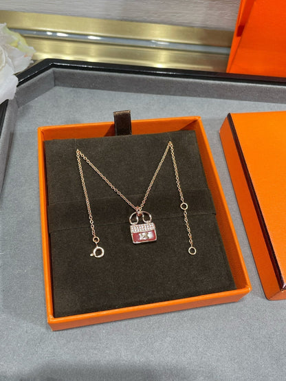 [✨ROSE💎]H CIRCE MOISSANITE PENDANT NECKLACE GOLD