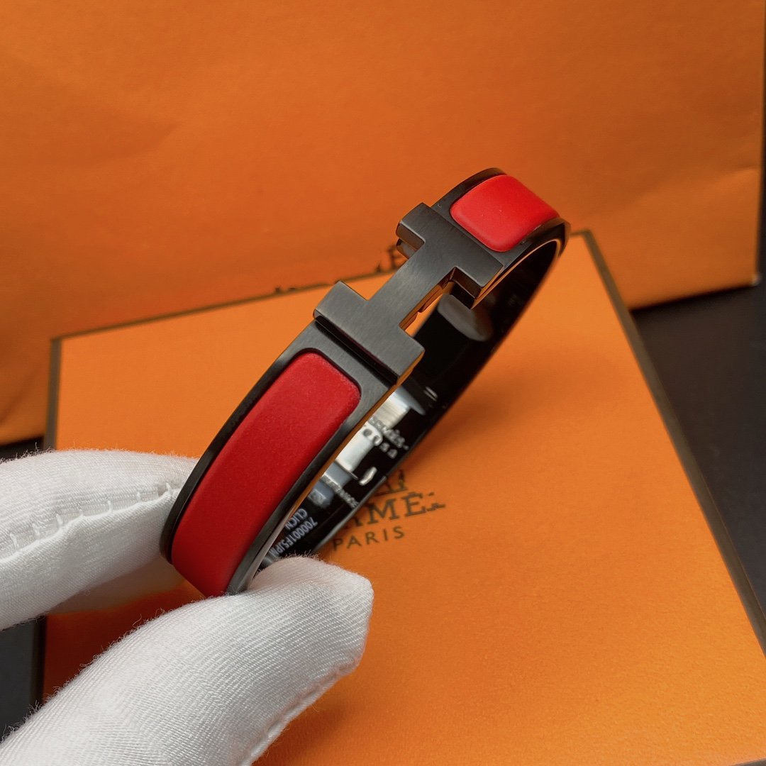 [✨ROSE💎]CLIC HM SO BLACK RED BRACELET