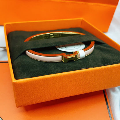 [✨ROSE💎]CLASSIC HM CLIC  PINK 8MM ENAMEL BRACELET