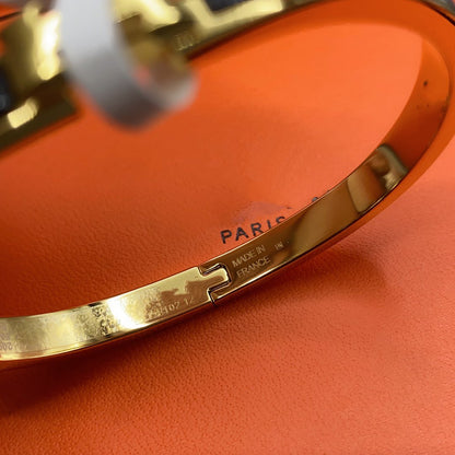 [✨ROSE💎]CLASSIC HM CLIC BLACK 8MM ENAMEL BRACELET
