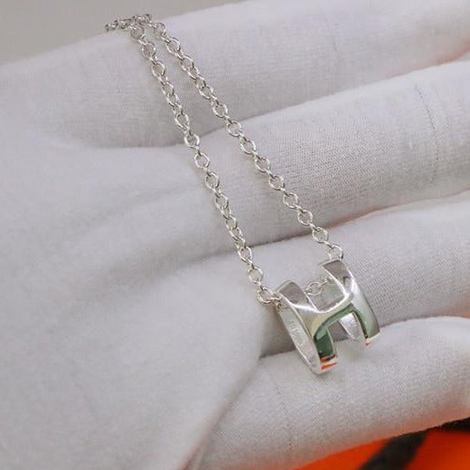[✨ROSE💎]HM NECKLACE H LETTER OVAL SERIES
