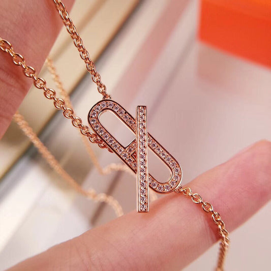 [✨ROSE💎]HM FIRE PIG NOSE NECKLACE TRENDY STREET
