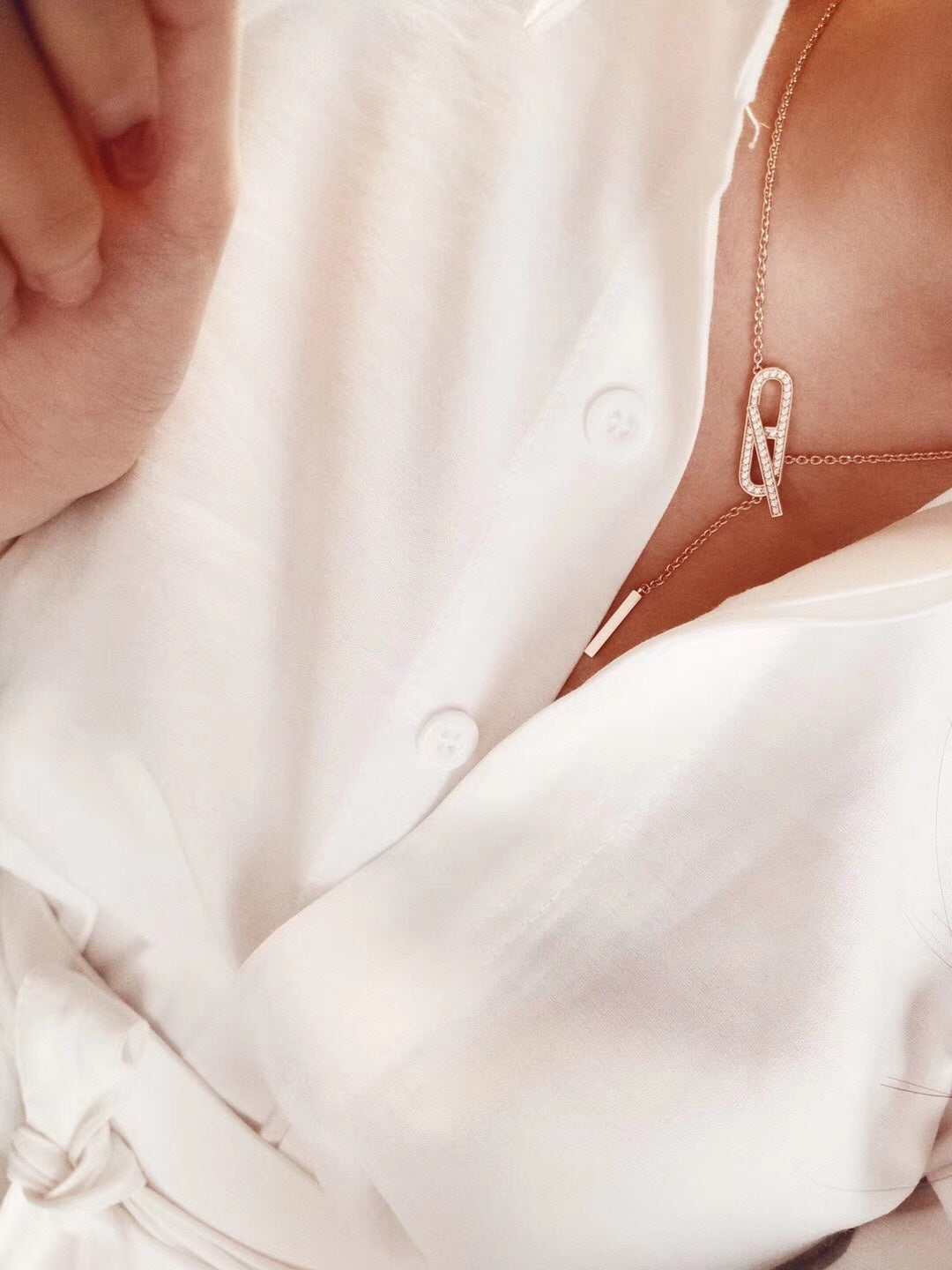 [✨ROSE💎]HM FIRE PIG NOSE NECKLACE TRENDY STREET