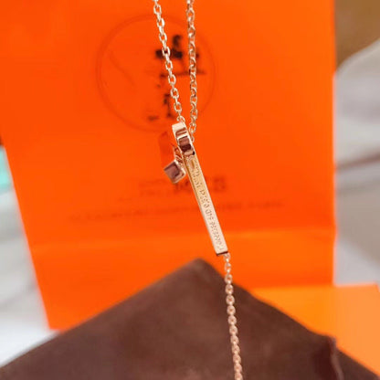 [✨ROSE💎]HM NECKLACE PLATINUM ROSE GOLD DIAMOND