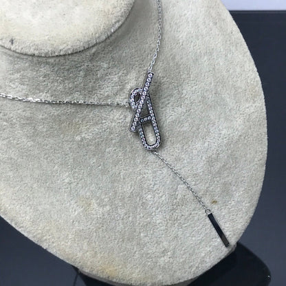 [✨ROSE💎]HM NECKLACE PLATINUM ROSE GOLD DIAMOND