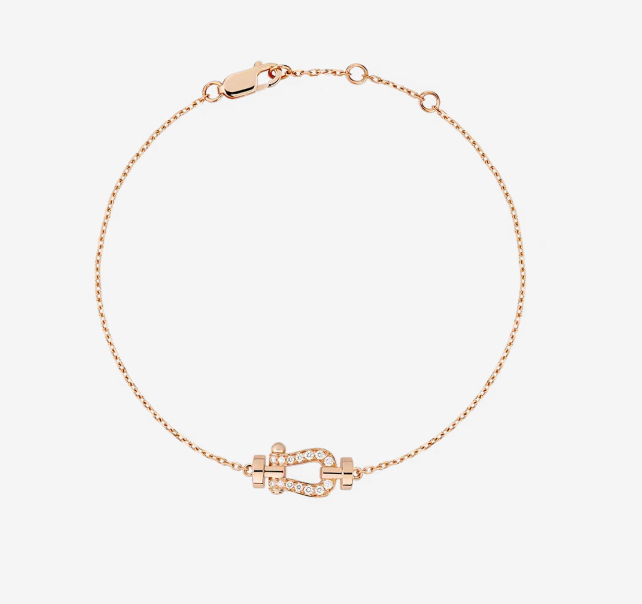 [✨ROSE💎]FORCE 10 FULL DIAMOND BUCKLE CHAIN LINK MINI MODEL