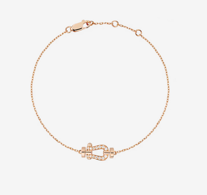 [✨ROSE💎]FORCE 10 FULL DIAMOND BUCKLE CHAIN LINK MINI MODEL