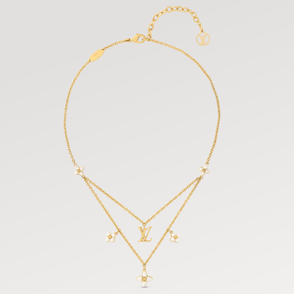 [✨ROSE💎]FLOWERGRAM GOLD MOP DOUBLE ROW NECKLACE