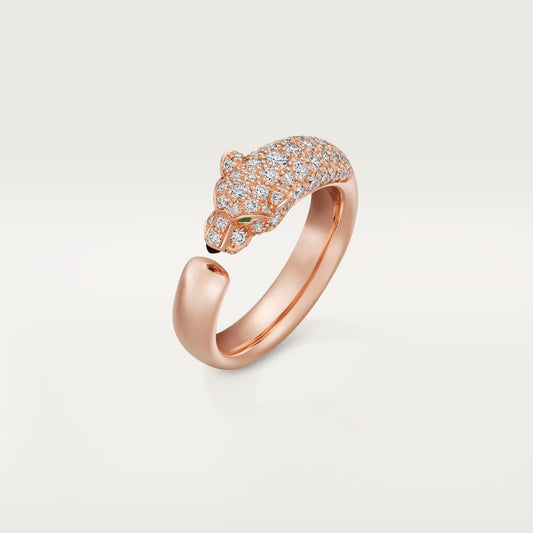 [✨ROSE💎]PANTHERE HALF DIAMOND SMALL RING