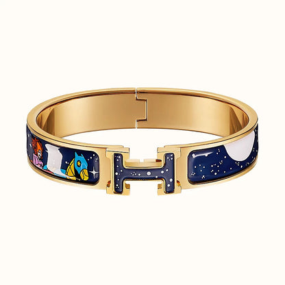 [✨ROSE💎]H STAR AND MOON BRACELET 12MM