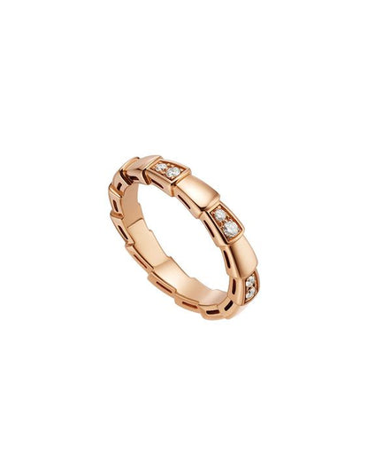 [✨ROSE💎]SERPENTI RING PINK GOLD  3MM