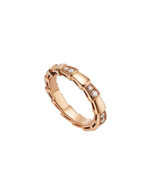 [✨ROSE💎]SERPENTI RING PINK GOLD  3MM