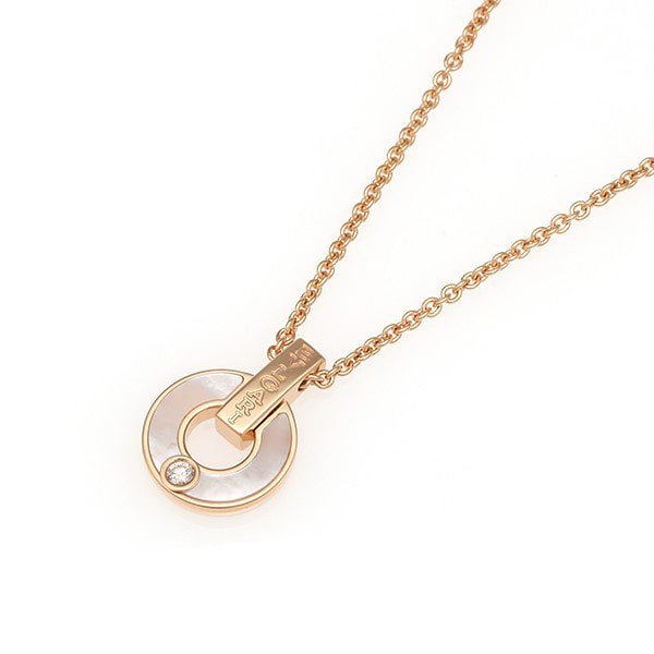 [✨ROSE💎]GARI NECKLACE PINK GOLD MOP