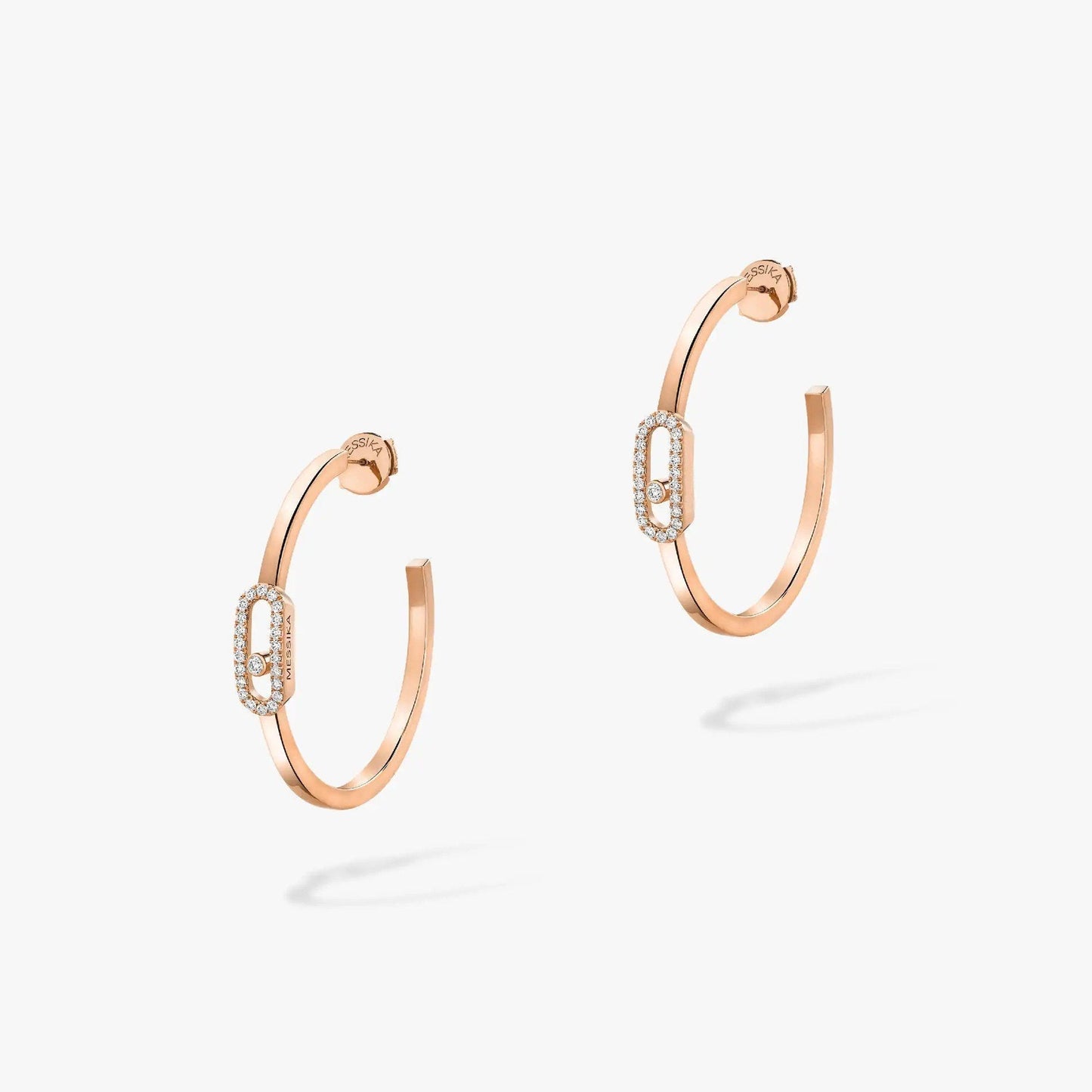 [✨ROSE💎]CREOLES MOVE UNO PM DIAMOND EARRINGS