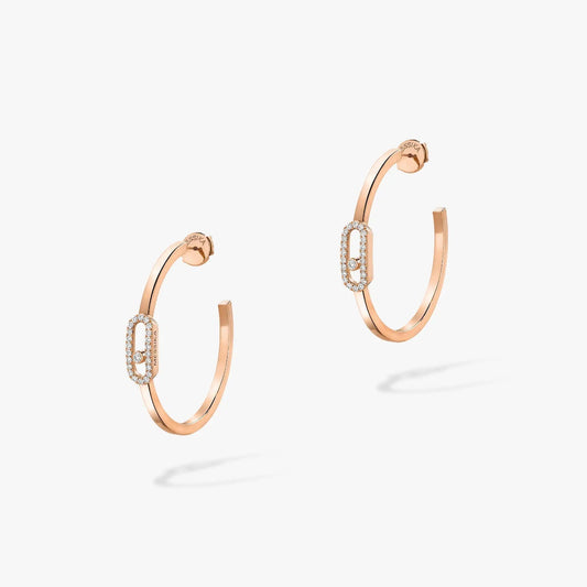 [✨ROSE💎]CREOLES MOVE UNO PM DIAMOND EARRINGS