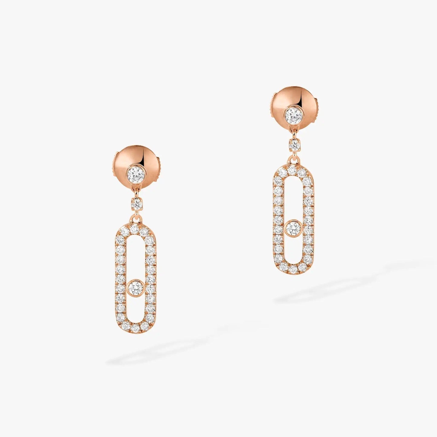 [✨ROSE💎]DORMEUSES MOVE UNO DIAMOND EARRINGS