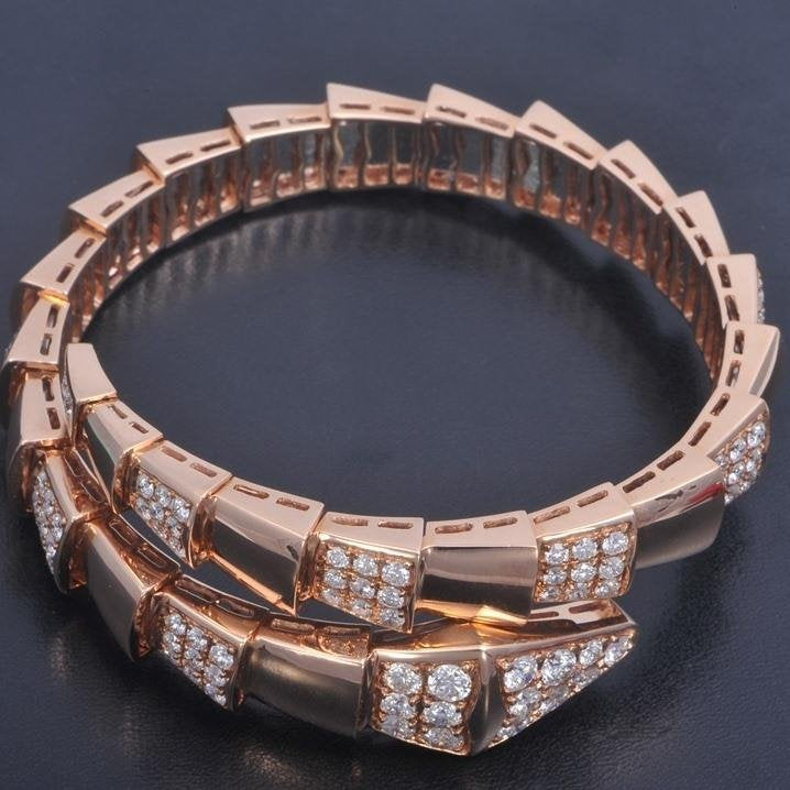 [✨ROSE💎]SERPENTI BRACELET PINK GOLD DIAMOND