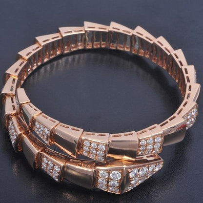 [✨ROSE💎]SERPENTI BRACELET PINK GOLD DIAMOND
