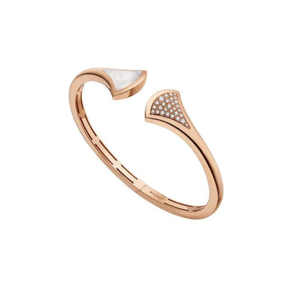 [✨ROSE💎]DREAM BRACELET OPEN PINK GOLD MOP DIAMOND