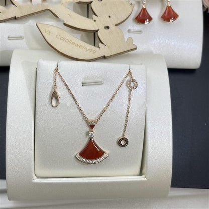 [✨ROSE💎]DREAM NECKLACE CARNELIAN DIAMOND