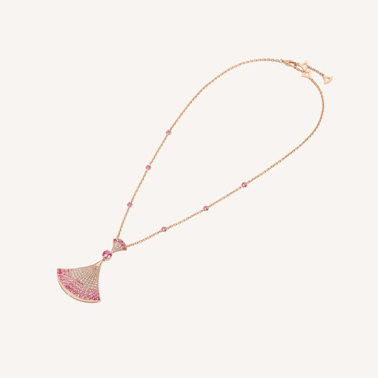 [✨ROSE💎]DREAM NECKLACK DIAMOND PINK GOLD
