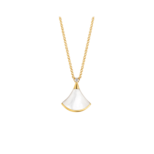 [✨ROSE💎]DREAM NECKLACE WHITE MOP GOLD 1 DIAMOND