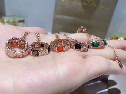 [✨ROSE💎]SERPENTI PEDANT DIAMOND NECKLACE