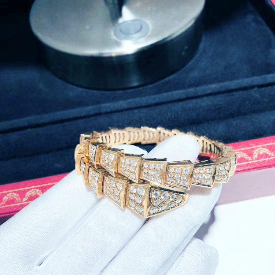 [✨ROSE💎]SERPENTI BRACELET 8MM PINK GOLD DIAMOND