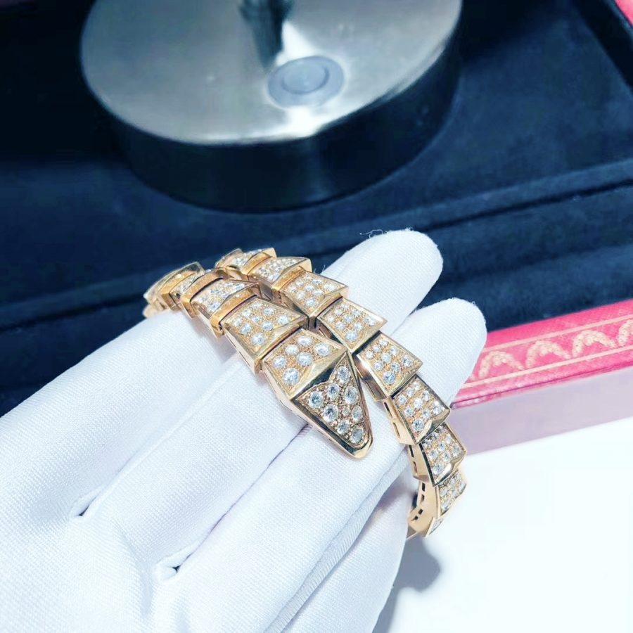 [✨ROSE💎]SERPENTI BRACELET 8MM PINK GOLD DIAMOND