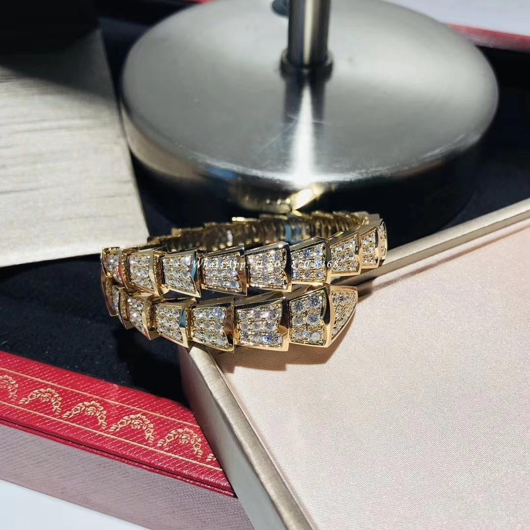 [✨ROSE💎]SERPENTI BRACELET 8MM GOLD DIAMOND